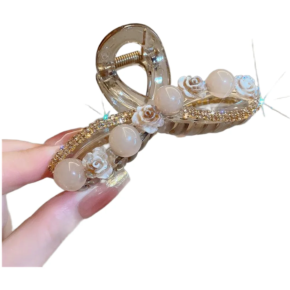 Camellia Pearl Hair Claw for Women with Thoughtful Proportions to Accommodate Fullness While Maintaining Graceful Profile
