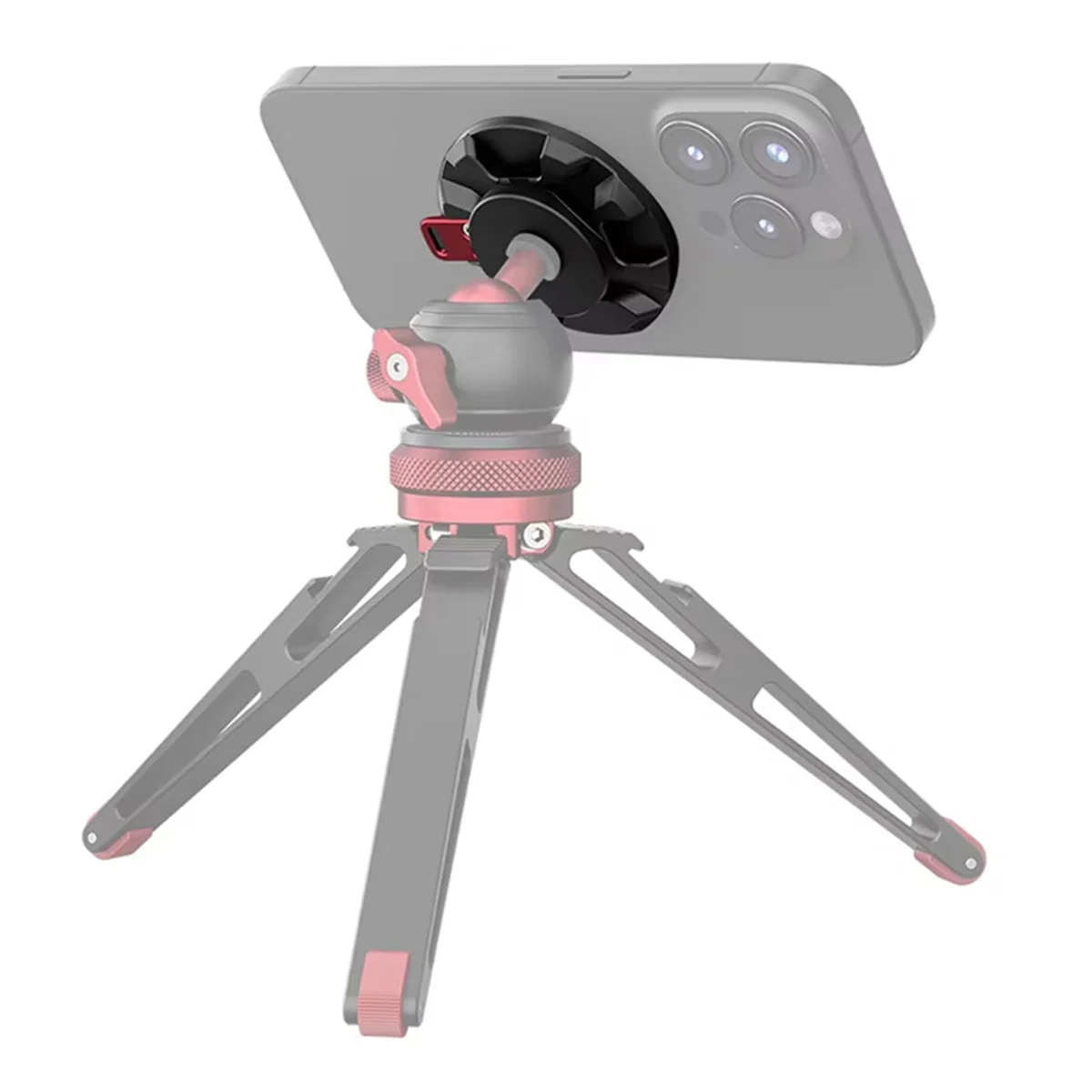 Magnetic Base Mobile Phone Holder 1/4in Hole for 16 15 14 12 Phone Stand Tripod Selfie Sticker Mount