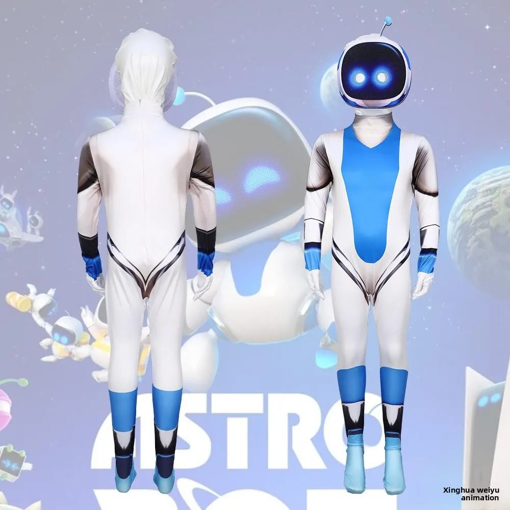 

Костюм для косплея Astro Bot, ролевой комбинезон на Хэллоуин, женская этническая одежда, сценический костюм, осень 2023 г.