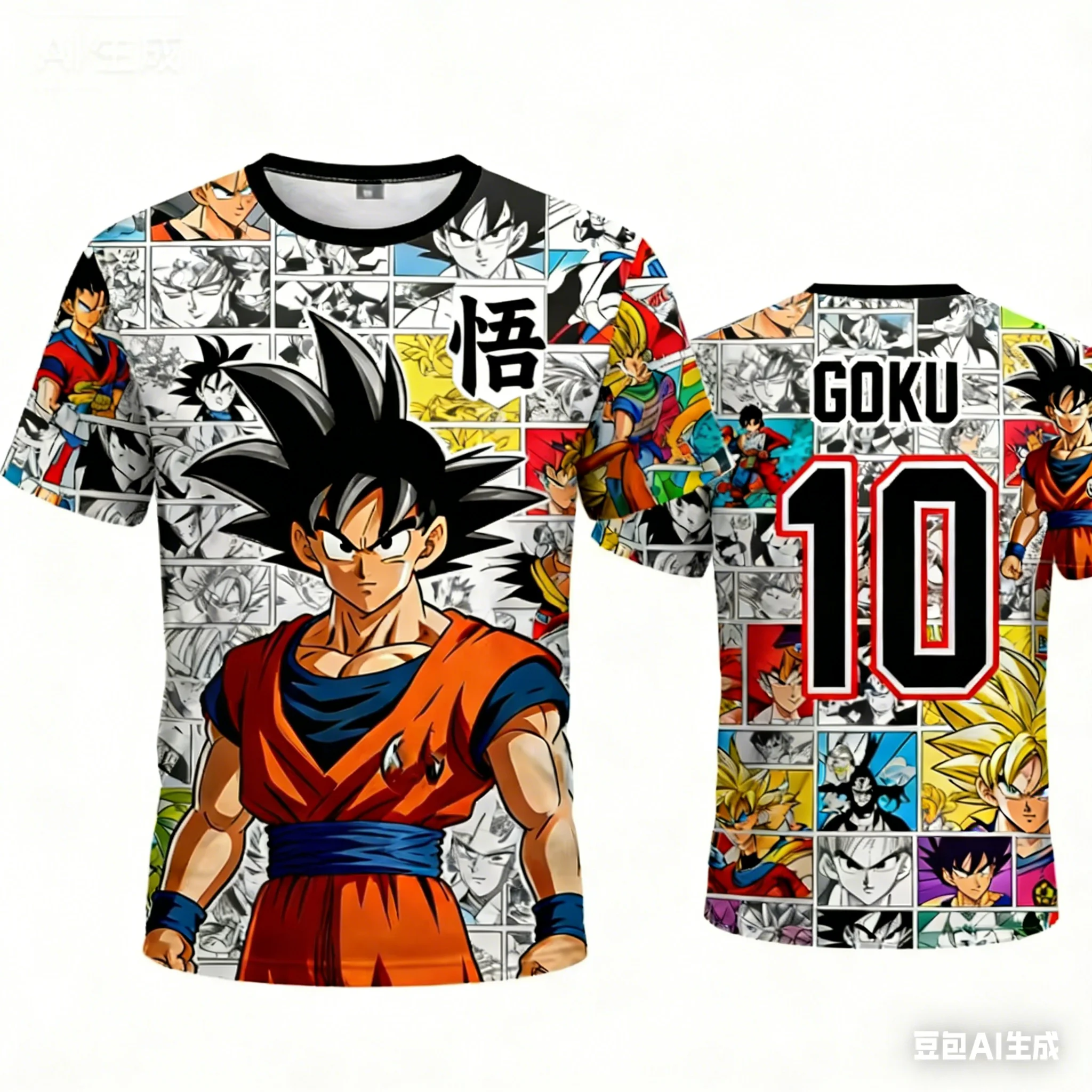 Dragon Ball Z Teen Gohan Super Saiyan 3D Print T-Shirt Unisex Casual Short Sleeve Streetwear Anime Top for DBZ Fans Summer Daily