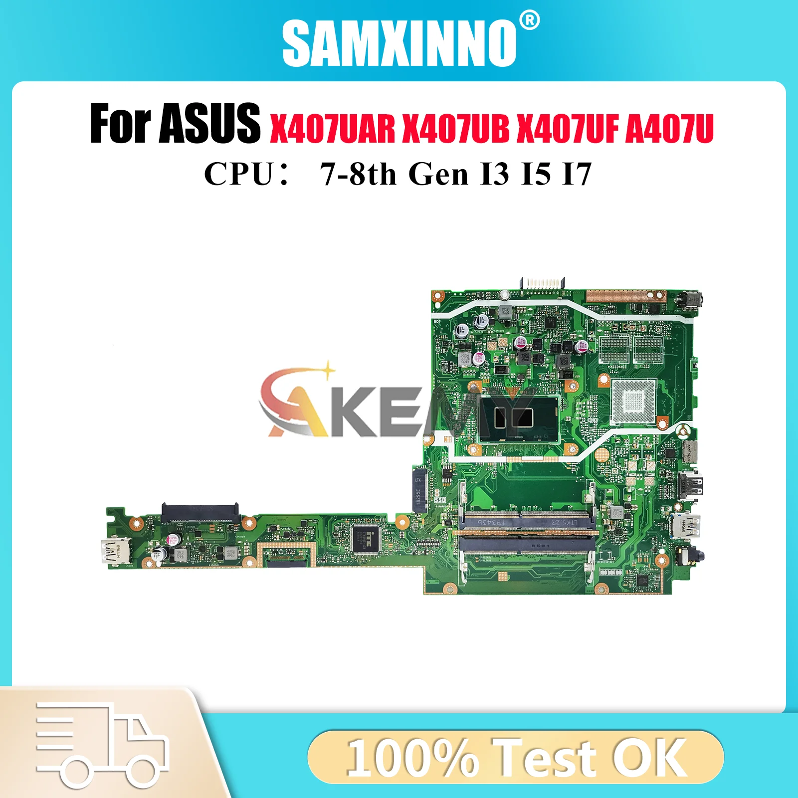 

X407UAR Материнская плата для ноутбука ASUS F407U X407UF X407UB A407U X407U X407UBR X407UAR Y4000U X407UA X407UV Материнская плата I3 I5 I7 CPU