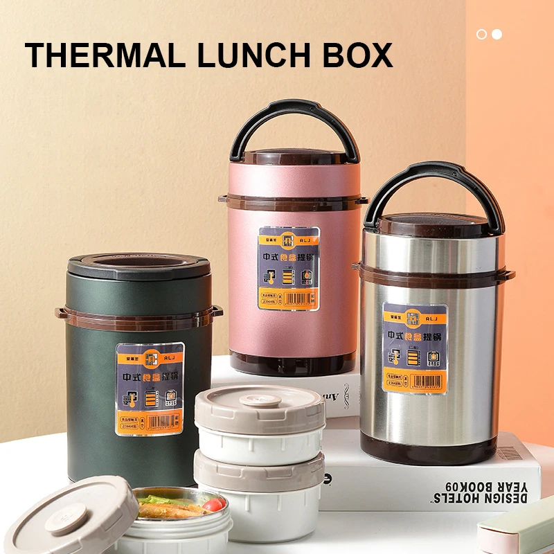 Lunch Box multistrato in acciaio inossidabile per bambini Thermos Food Jar Bento Box con tazza da zuppa contenitore per Snack giapponese contenitore