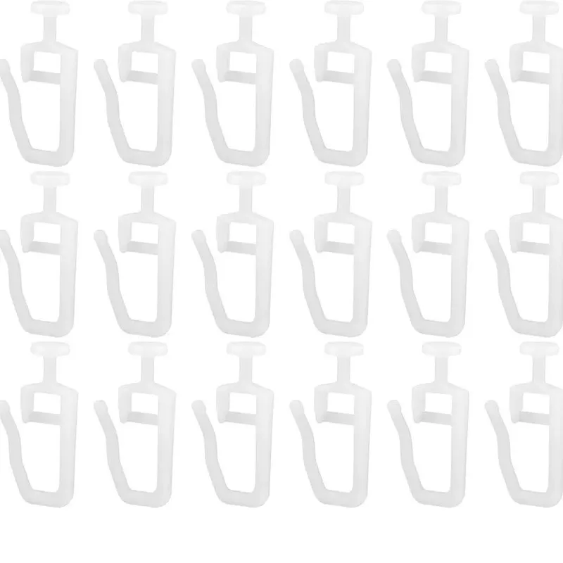 155Sets Foldable Curtain Track Hooks, Universal Fit, Sturdy Plastic, For Room Divider Sunshade