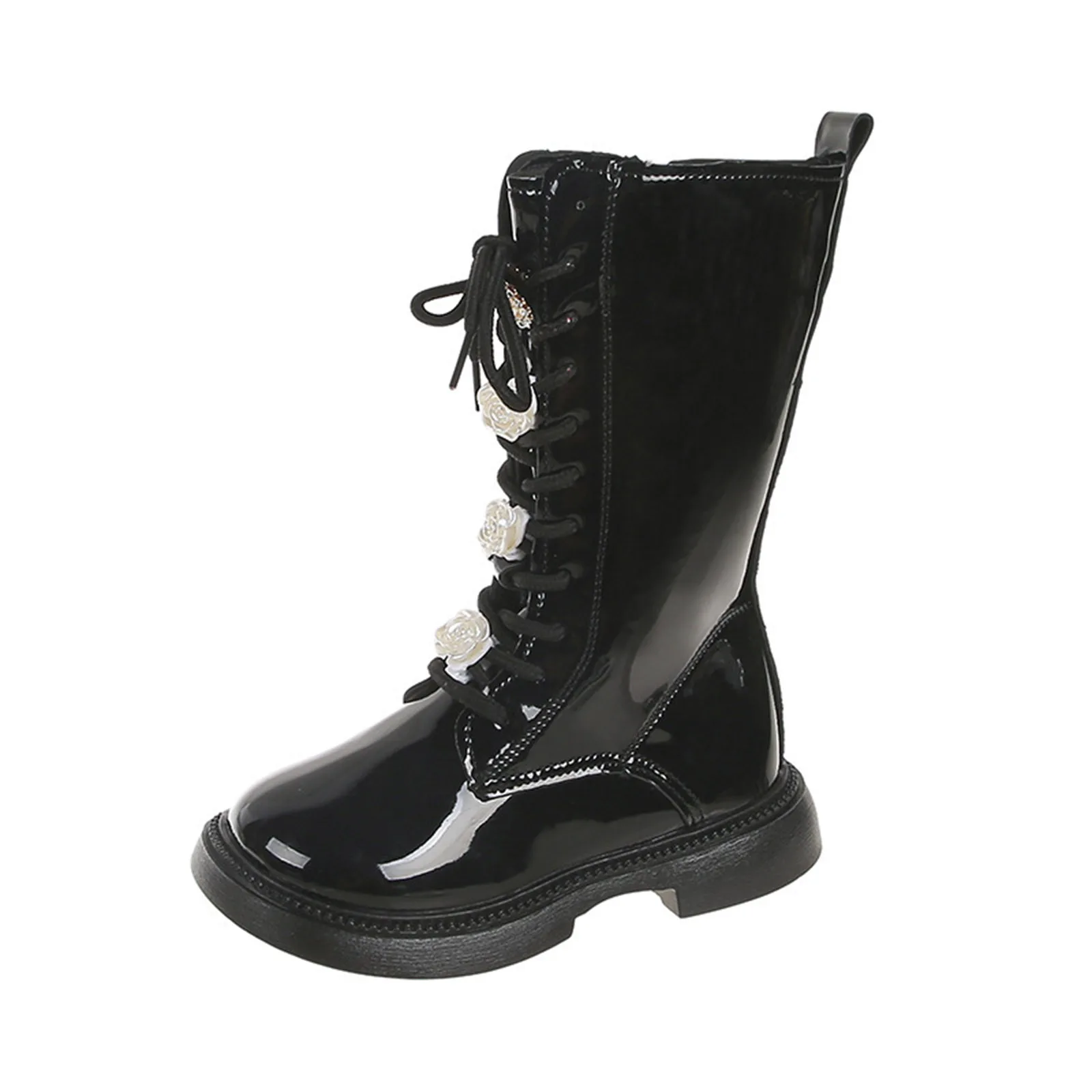 

Rain Boots Kids Girls Plush Thick Long Boots Medium To Large Childrens High Boots Girls Fashionable Toddler Glitter Boots