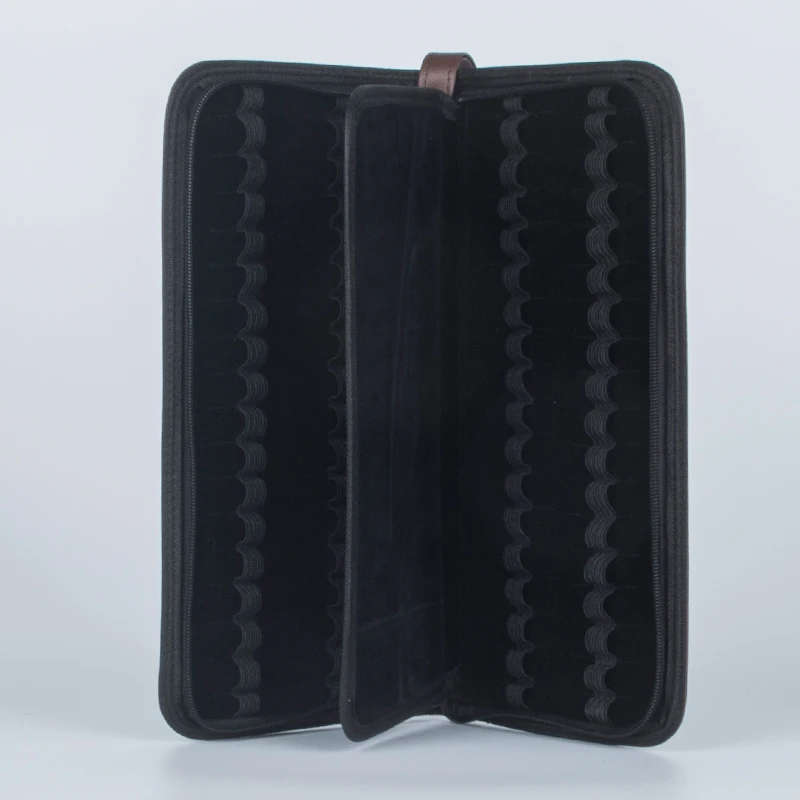 2018 Fountain/Roller Ball Pen Large PU Leather 36 Fountain Pens Pencil Case Storage Holder Zip Bag for 36 Pens