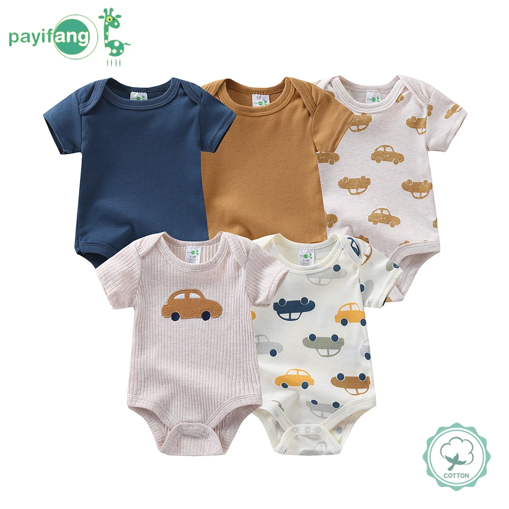 Baby Clothing Essentials Newborn - Conjunto de 5 piezas de mamelucos