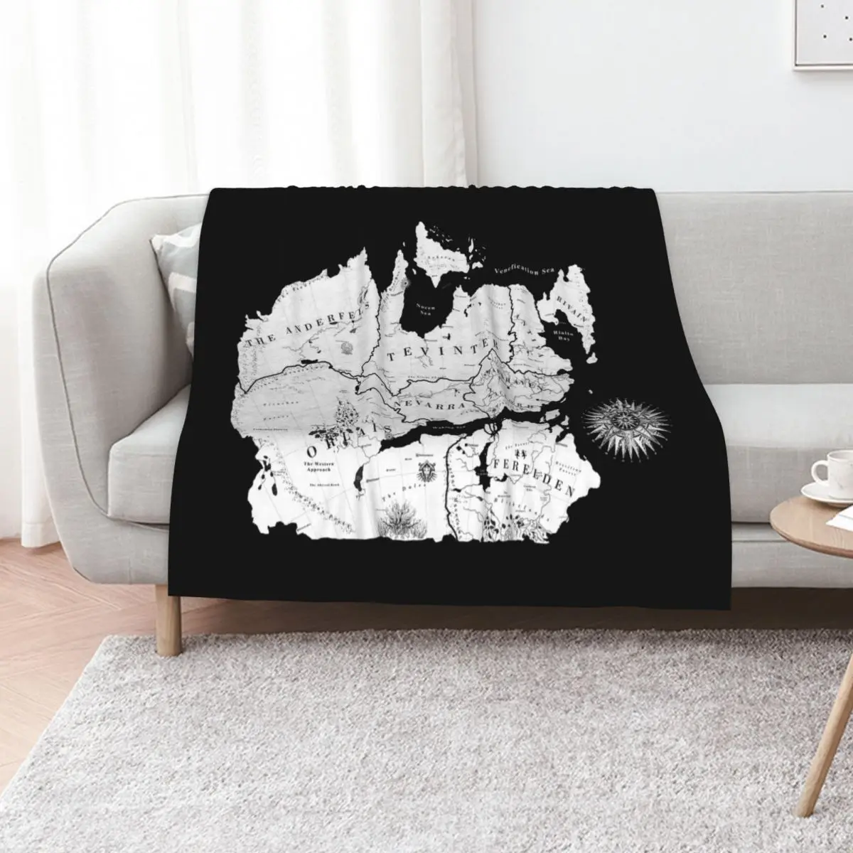 

Thedas Map Throw Blanket Giant Sofa Beach Kid'S blankets and throws Blankets