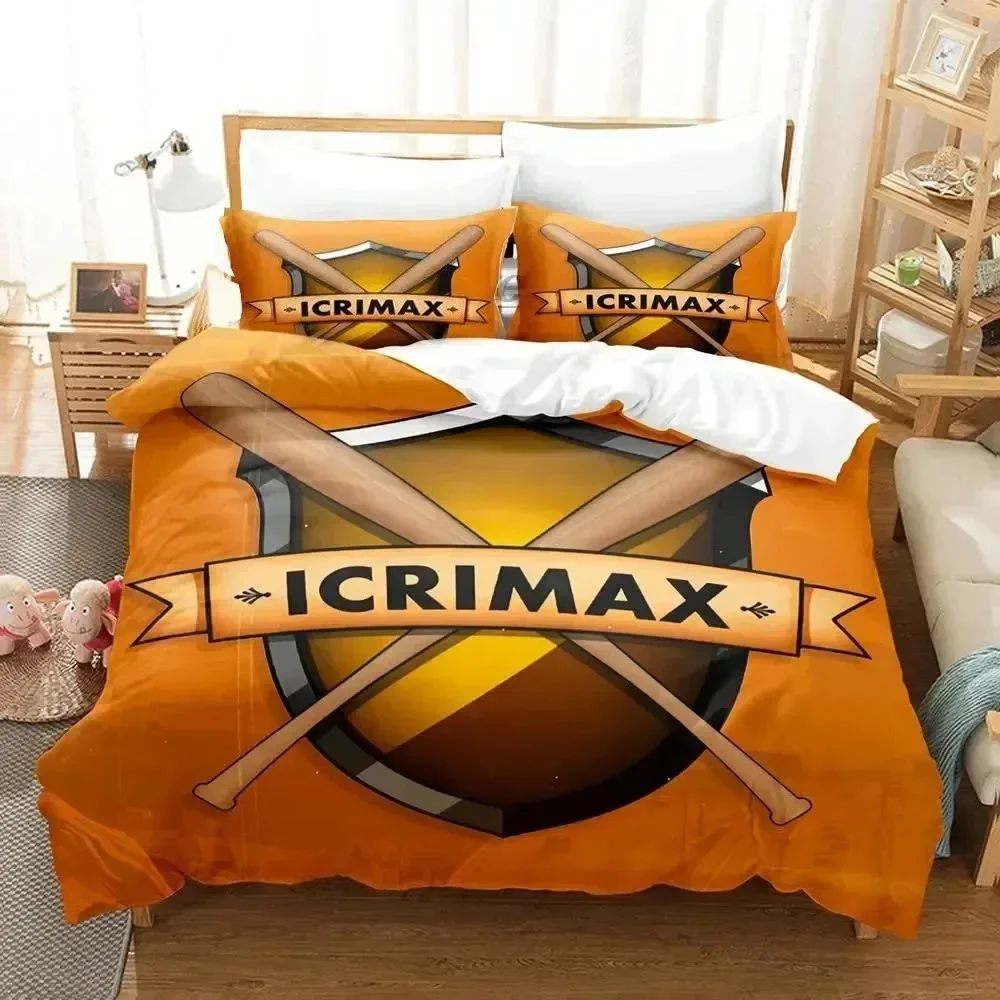 Новый комплект постельного белья Icrimax с 3D-печатью, подходит для спальни, включает пододеяльник и наволочки, детский домашний текстиль.