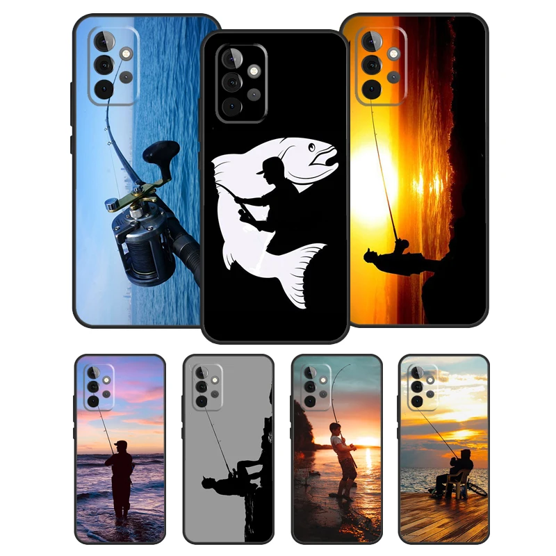 Fishing Fisherman Case For Samsung A52S A21S A02S A03S A51 A71 A50 A70 A12 A22 A32 A42 A72 A52 Coque