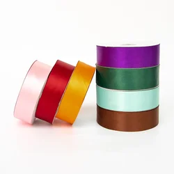 100yard/roll 4cm Silk Polyester Ribbon for Bow Craft Wedding Christmas Decoration DIY Card Gift Wrapping