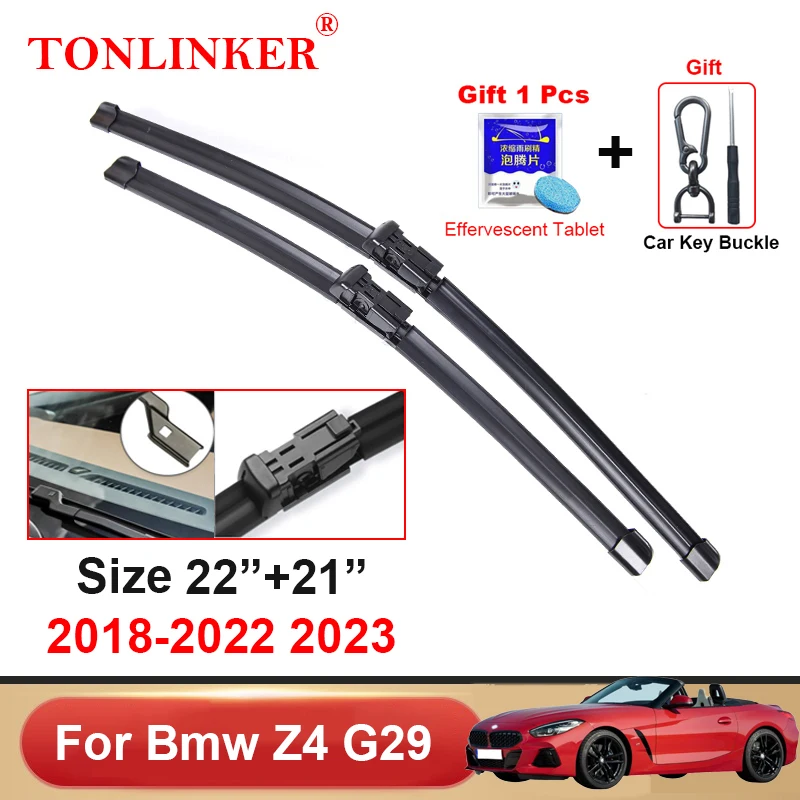 

TONLINKER Car Wiper Blades For Bmw Z4 G29 2018-2023/Z4 E89 2009-17/Z4 E85 2002-2008 Front Windscreen Wiper Blade Brushes Cutter