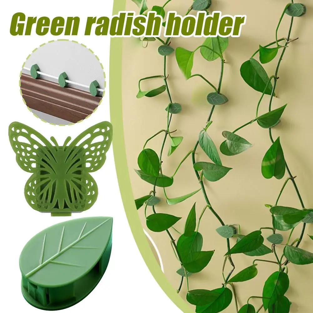 10Pcs Invisible Plant Climbing Wall Fixture Clips Plastic Rattan Vine Bracket Fixed Buckle Leaf Clips Traction Holder Garden