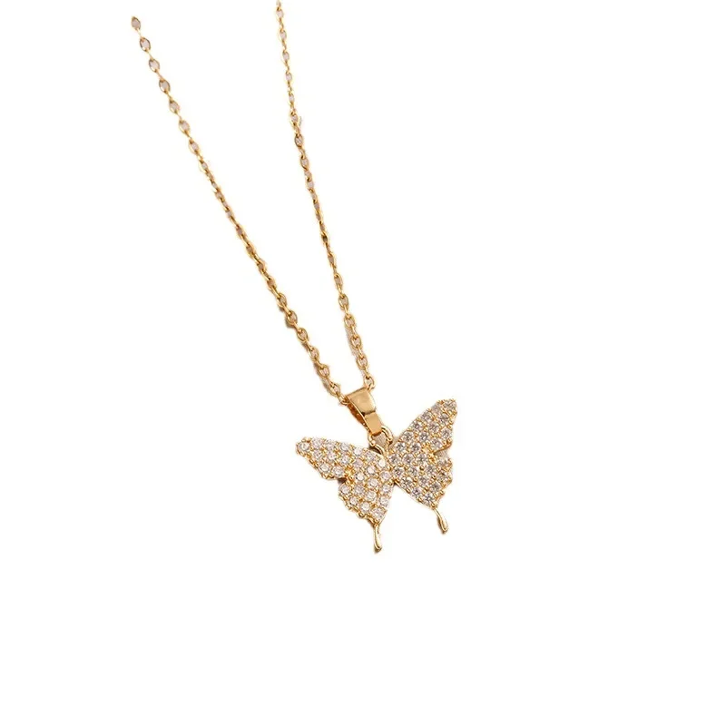 Легкий роскошный и нишевый дизайн подвески, ожерелье на ключицу холодного ветра с простым узлом-бабочкой