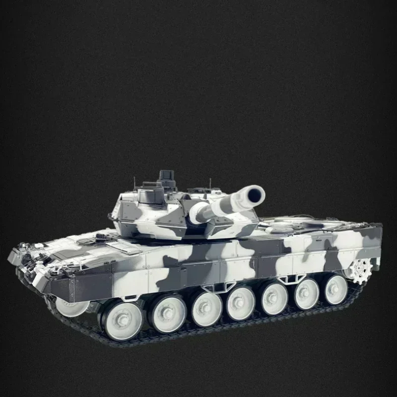 Tanque Leopardo Alemão RC com Fumaça Grande Veículo de Combate, Simulação Pesada, Modelo Toy Presentes, Novo, 1:16, 2a6, 3889