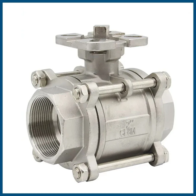 High Platform Three Piece Ball Valve SS304 Stainless Steel Female Thread - Sizes 1/4