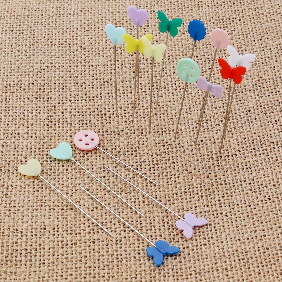 50/100Pcs Dressmaking Pins Embroidery Patchwork Tools Fixed Pin Button Pin Patchwork Pin For Sewing Positioning DIY Accessories