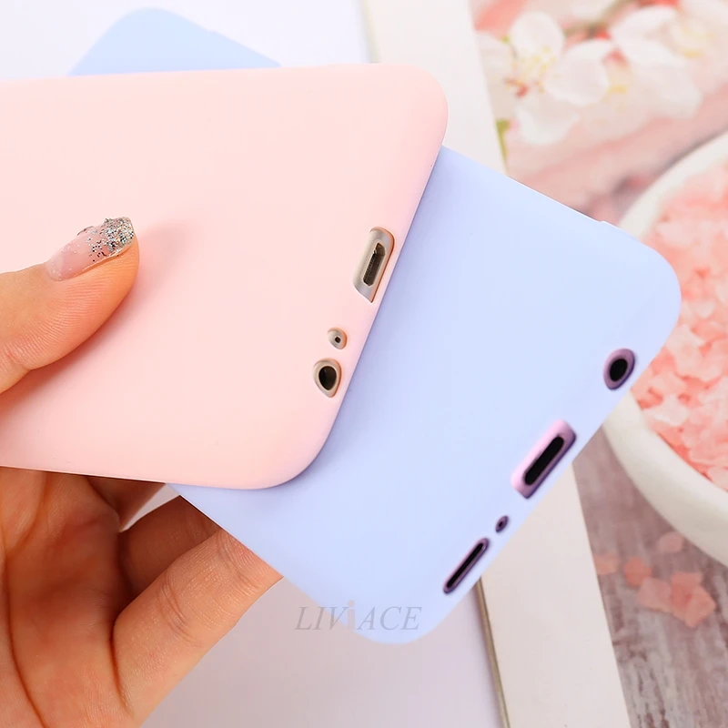 Candy color silicone phone case on for samsung galaxy s10 5G s10e s10 plus s9 s8 s7 edge Note 8 Note 9 soft tpu back cover coque