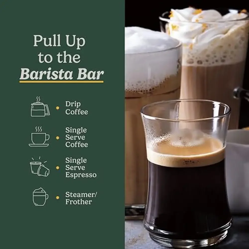 ماكينة صنع قهوة باريستا ماكينة اسبريسو واحدة تخدم 12 كوب بالتنقيط بروير نسبرسو متوافقة مع رغوة الحليب 1100 وات