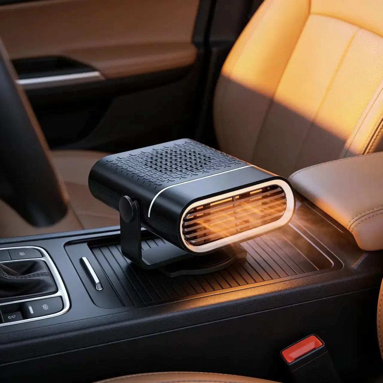 Portable Car Heater with Fast Heating Defrost &amp; Defog Functions | 12V/24V Compatible | Fixed Air Outlet 360° Adjustable Angle