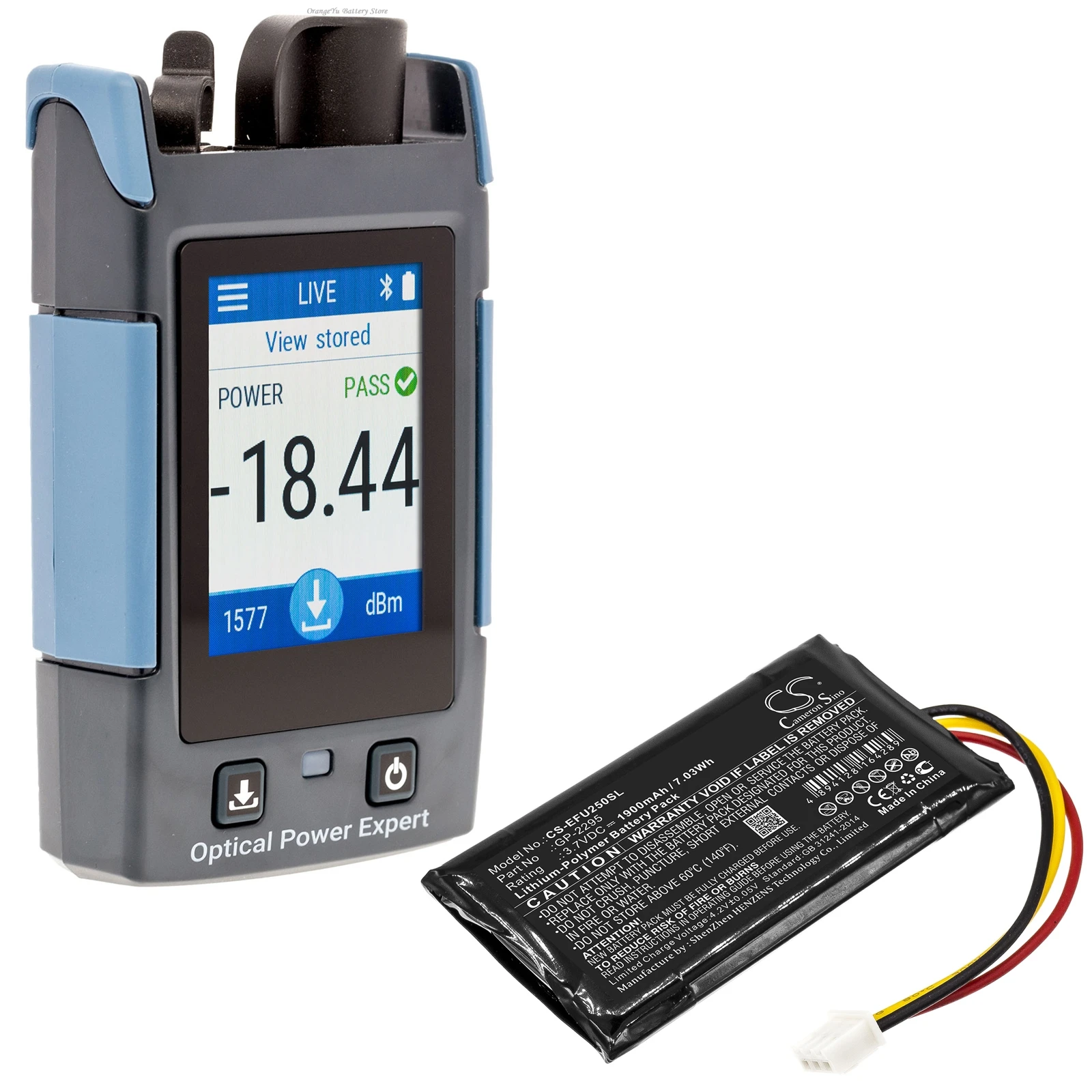 3.7V 1900mAh Battery GP-2295 for EXFO Optical Power Expert PX1, PX1 Pro, PX1-H-PRO-FOAS-U25, PX1-S-PRO-FOAS-U25 +TOOL
