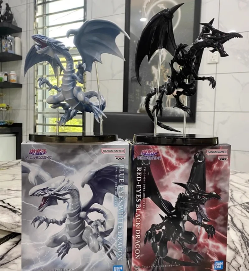 Yu-Gi-Oh Bandai Red Eyes Black Dragon Anime Action Figures S.H.Monsterarts Shm Collectible Models As Toy Gift Desktop Decoration