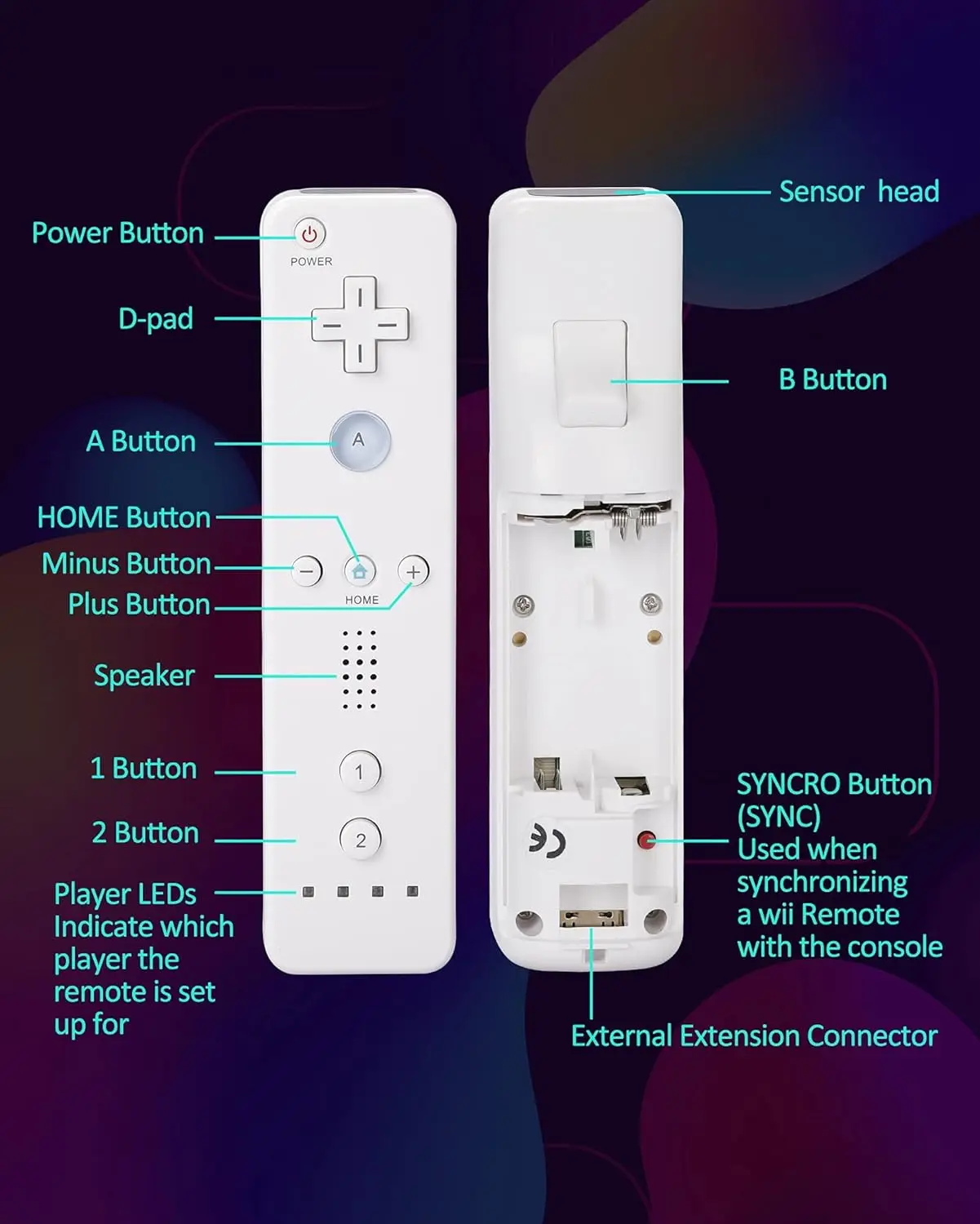 Remote Controller for Wii Compatible Nintendo Wii Console Wireless Gamepad Controller Nunchuck Wireless Remote Control Joypad