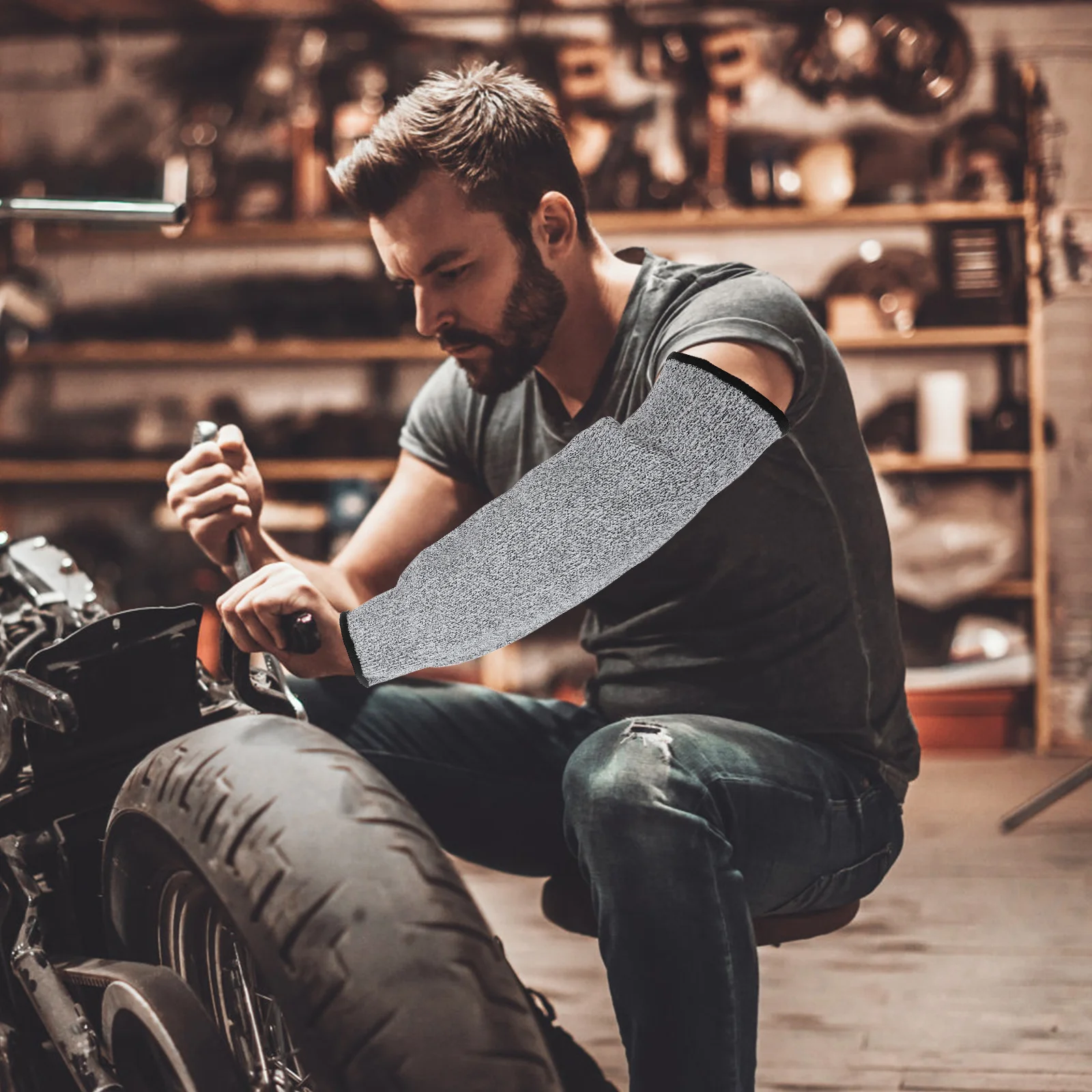 

1Pairs Cut Resistant Sleeves Tear Resistant Arm Protectors Perfect for Gardening Outdoor Work and Glass Handling