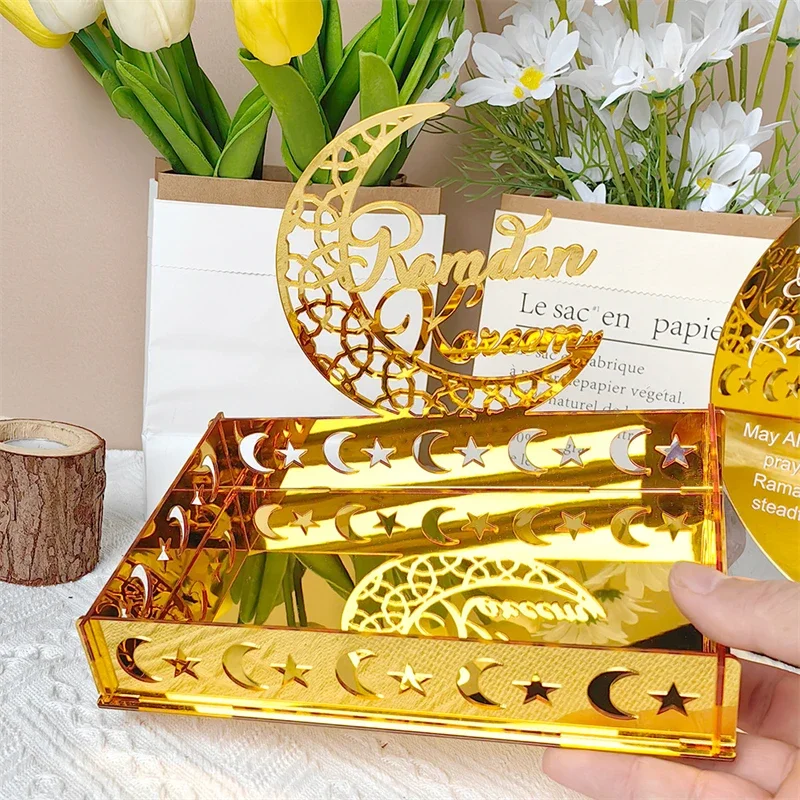 Décoration Table Fête Porte-Couverts Ramadan Geiserailie - Lot De 6 En Feutre Brodé - 26x9cm Geiserailie Ramadan