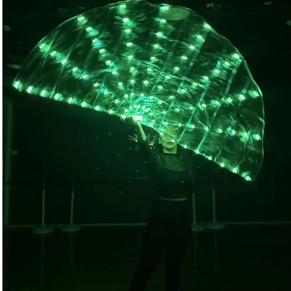 180*90cm LED 예배 깃발 반원형 LED 조명 공연 깃발 발광 댄스 연습 소품 교회 예배용