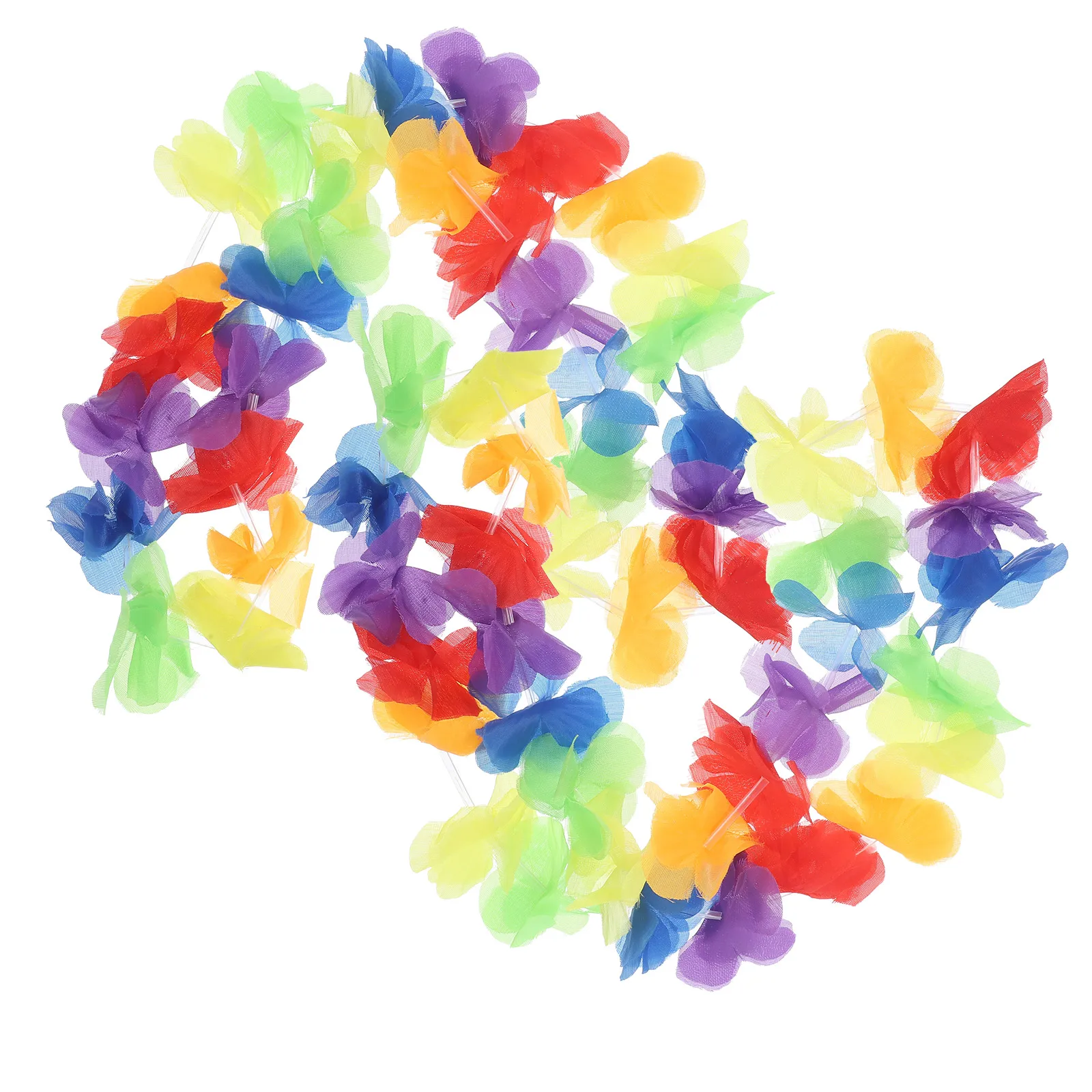 

2 Pcs Rainbow Garland Hawaii Decorations Party Hawaiian Flower Leis Theme Wreath Hanging Flowers Birthday