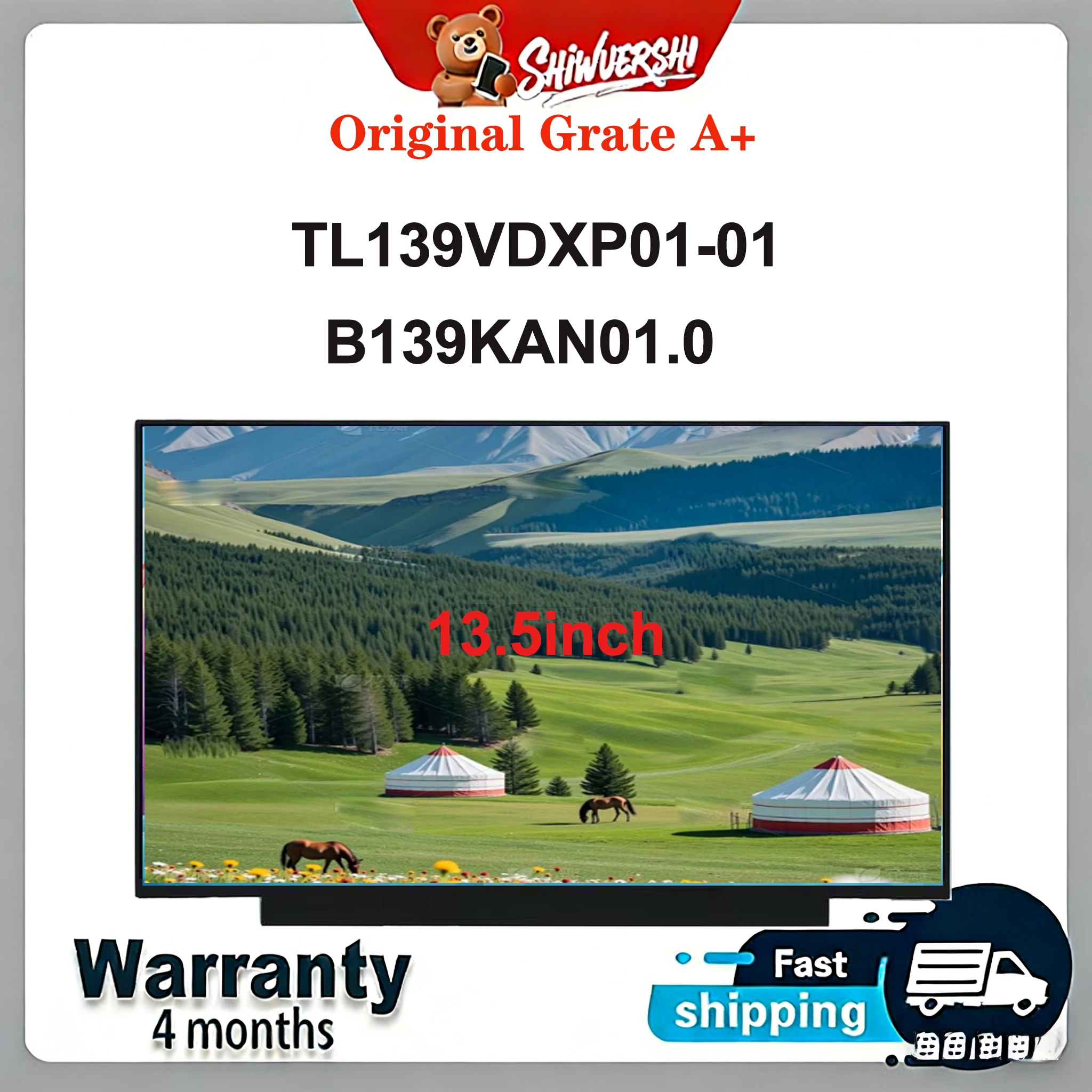 

Оригинальный новый тонкий ЖК-экран для ноутбука A+13,9 дюйма TL139VDXP01-01 B139KAN01.0