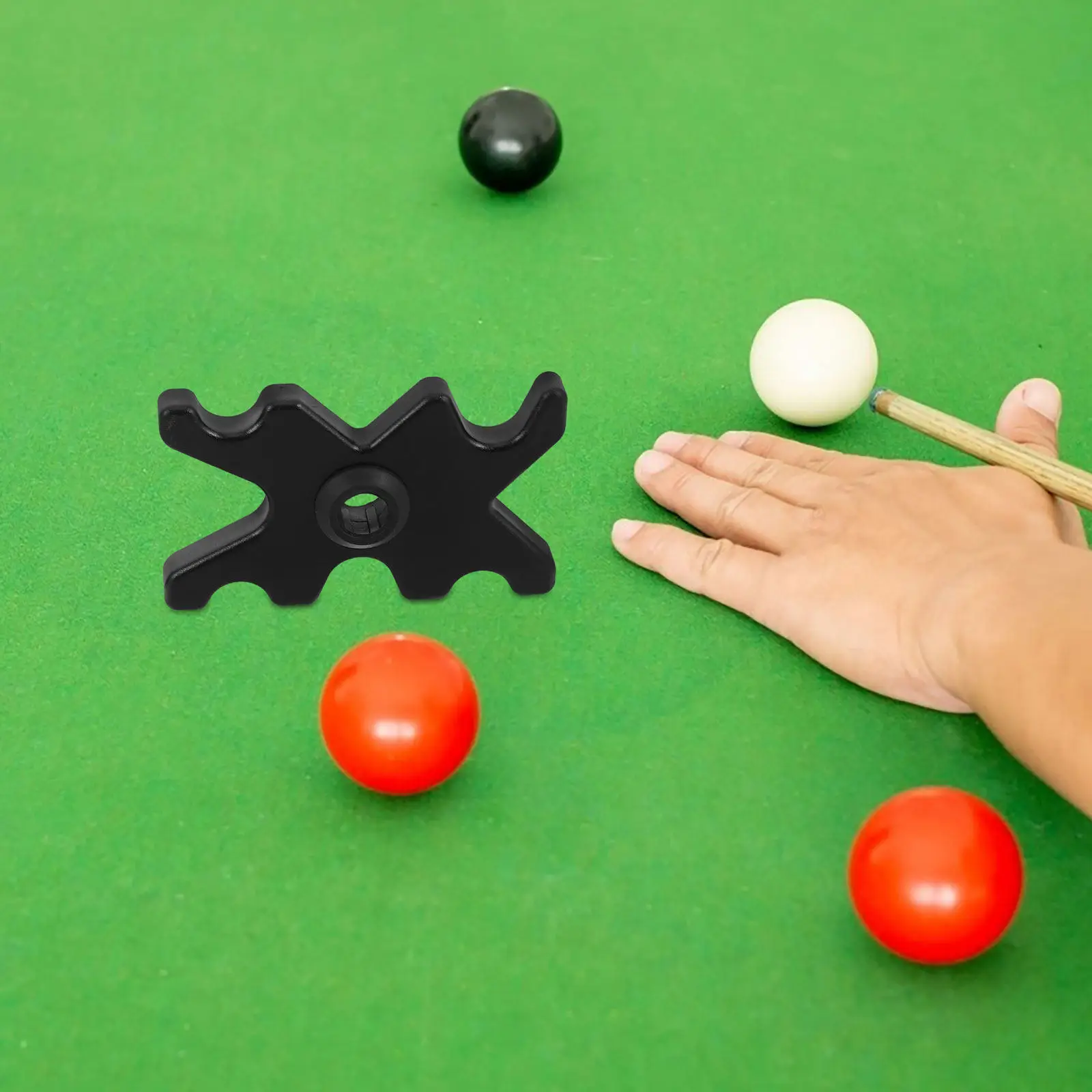 

8Pcs Plastic Pool Billiard Bridge Heads Black 13Mm Slip-on Portable Cue Rest Rack Accessories Game Room Cue Bridge