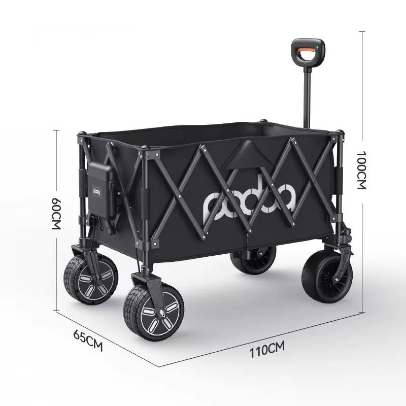 Electric Rechargeable Wagon Beach Wagon Outdoor Garden Multi-functional Folding Camping Portable Beach Trolley