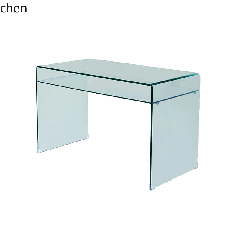 HT Double glass writing office computer desk household storage small apartment simple dresser