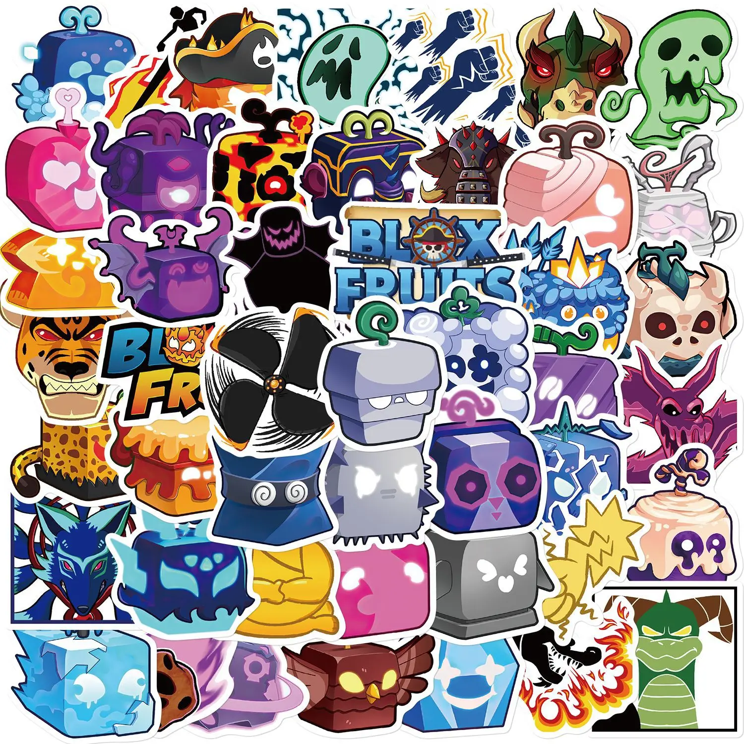 50 قطعة لعبة الفواكه Blox متنوعة الفينيل سيارة ملصق دراجة نارية دراجة الأمتعة مائي الكتابة على الجدران بقع الهاتف سكيت المحمول