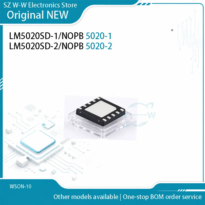 NEW (5-30PCS) LM5020SD-1/NOPB LM5020SD-2/NOPB LM5020SD-1 LM5020SD-2 5020-1 5020-2 DC-DC QFN-10 IC Chip