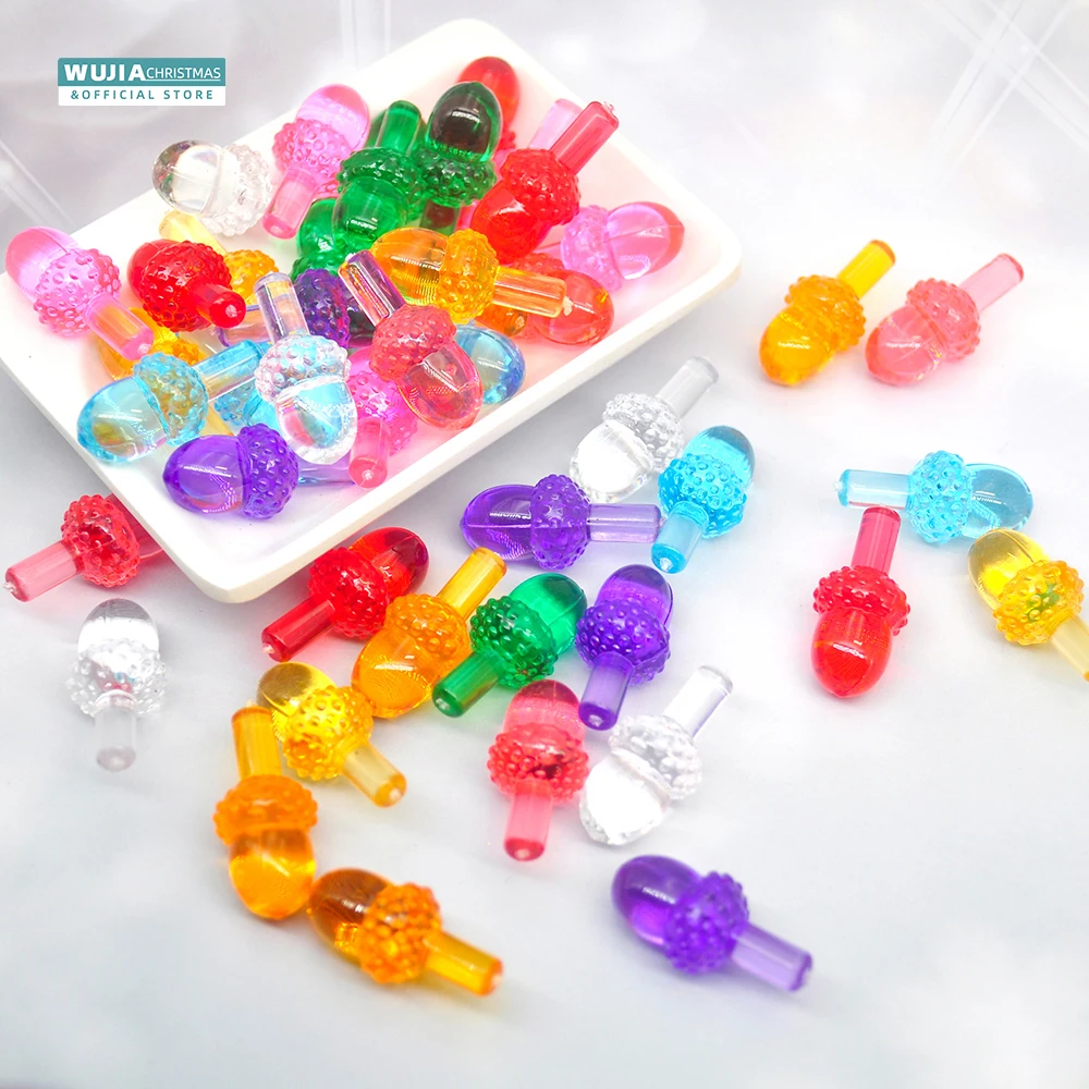 50pcs Replacement Lights Bulbs for Ceramic Christmas Tree Acorn Multicolo Medium Tree Pegs Accessories Thanksgiving Natale Decor