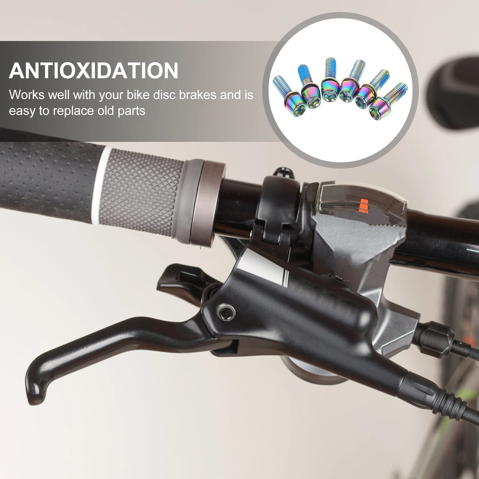 

6Pcs Titanium Alloy Bike Rotor Screws Sturdy Professional Disc Brake Bolts Cycling Accessories Bike Disc Brake Kit