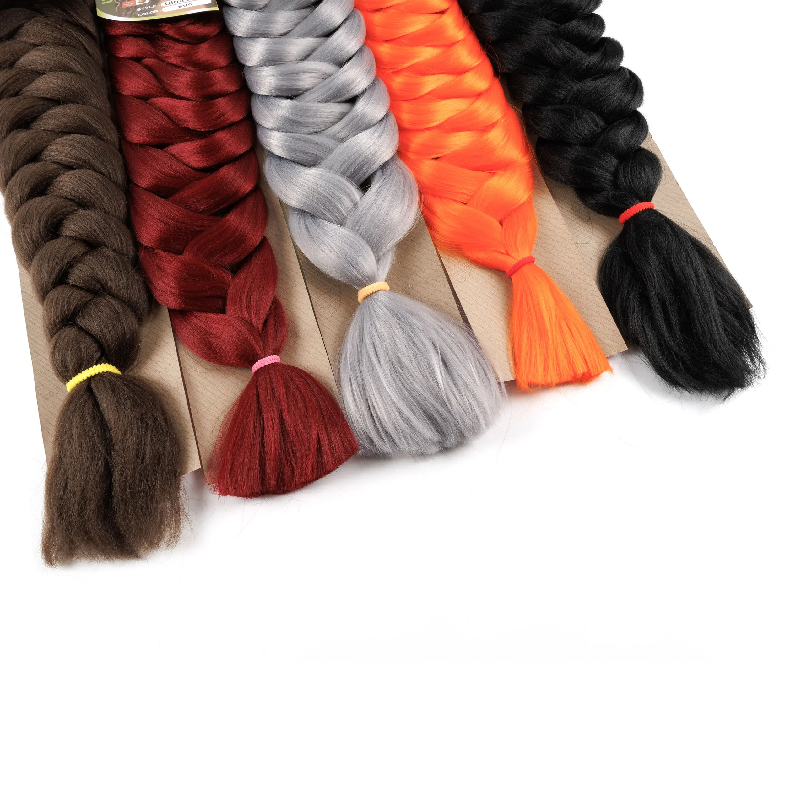 165g 82 Inch Flame Retardant Hot Water Setting Temperature Fiber Ultra Braid Synthetic Hair Extension Pre Stretch Braids