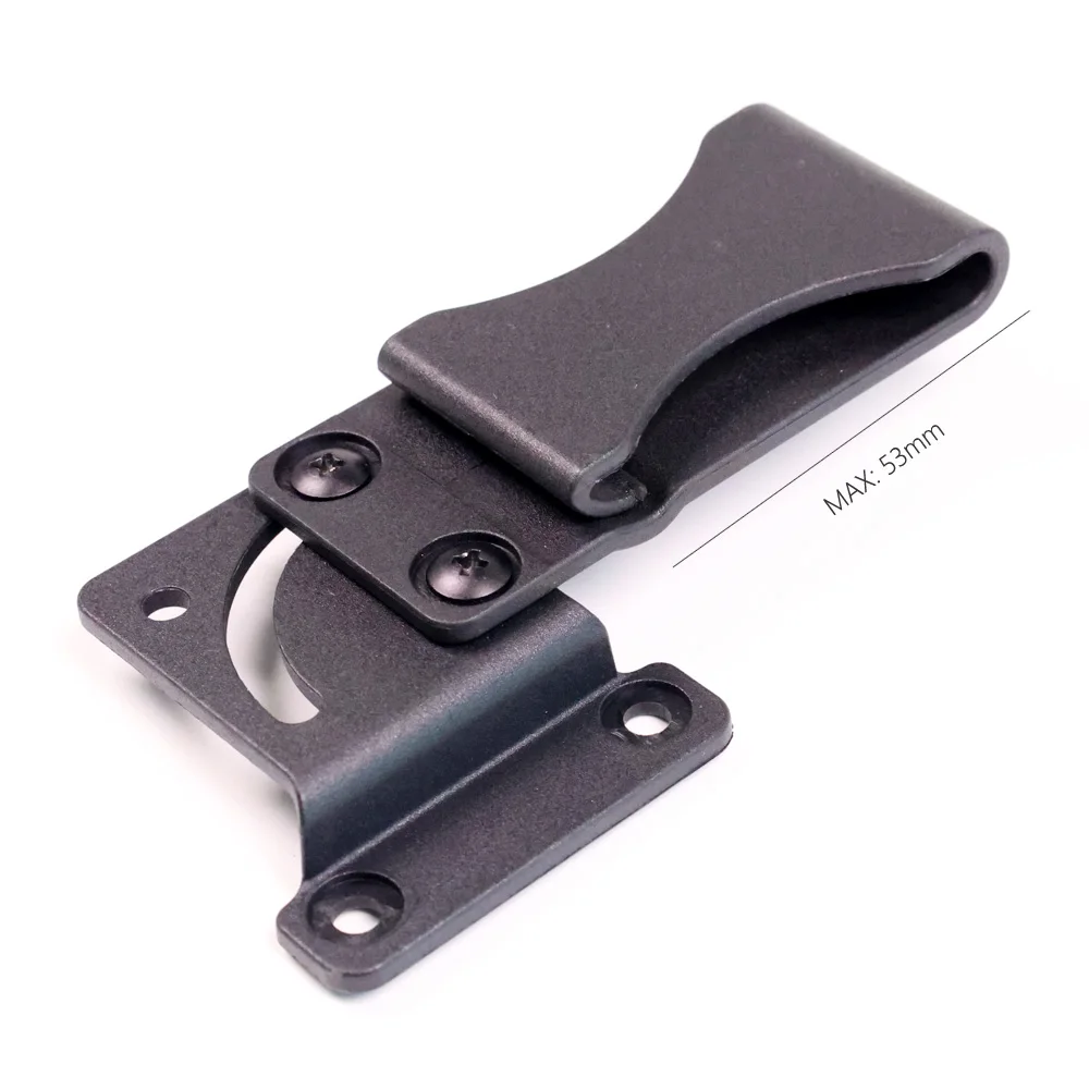90 درجة استدارة حلقة المشبك مع الأجهزة البلاستيك الأسود قطب لأجزاء أداة Kydex الحافظة Scabbard