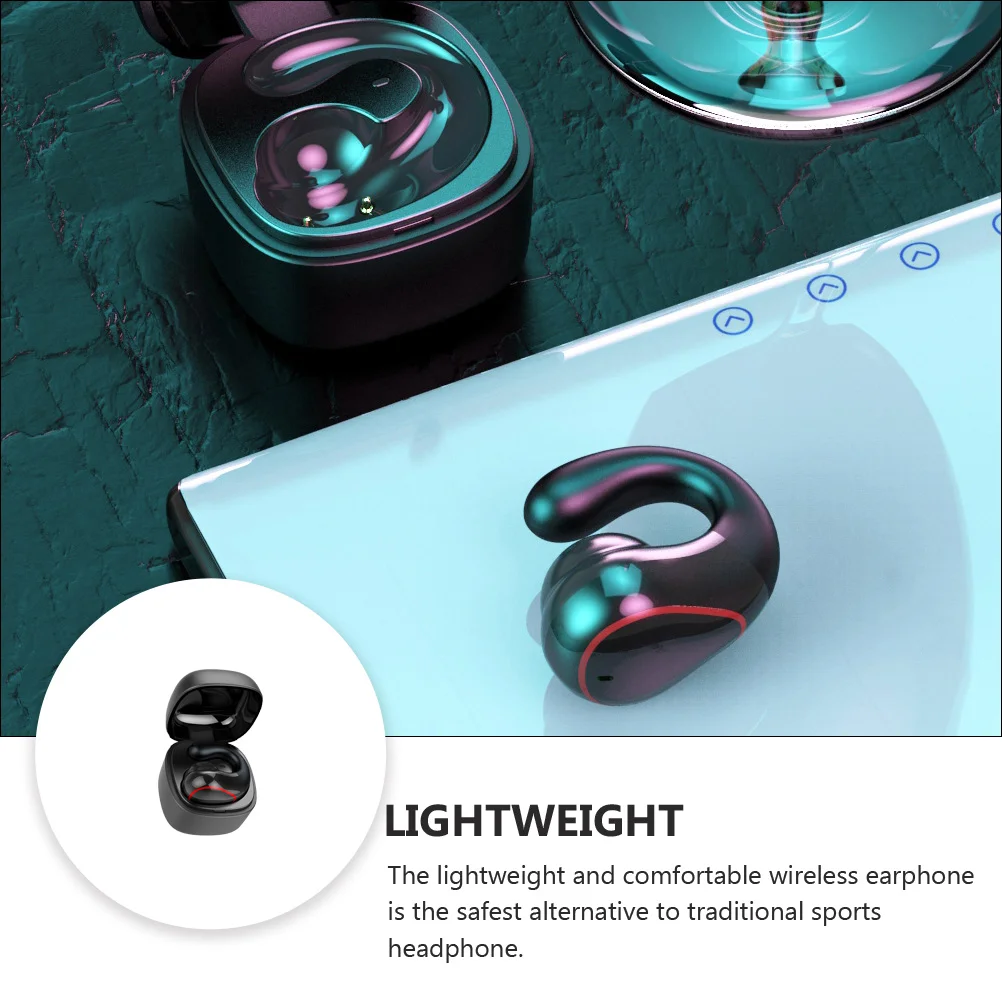 

1 set 1 Set Wireless Bone Conduction Headset Ear Hook Non-In-Ear Waterproof Sports Earphone Single Mini Wireless