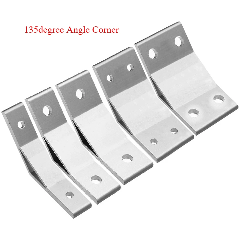 4pcs 135 Degree 2020 3030 4040 4545 5050 6060 8080 Corner Angle Bracket Connection Joint for Aluminum Profile view 4