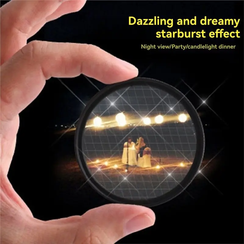 Il filtro per fotocamera JABS-Starlight da 52 mm Star 6X Point Gli effetti stellari migliorano le scene notturne e le fonti luminose