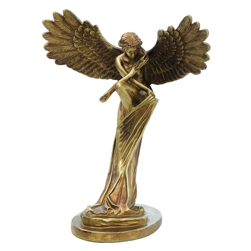 

Resin Sculpture Home Decor Decorative Statue For Living Room Figurines For Interior Desk Office Decoration Table Golden Angel