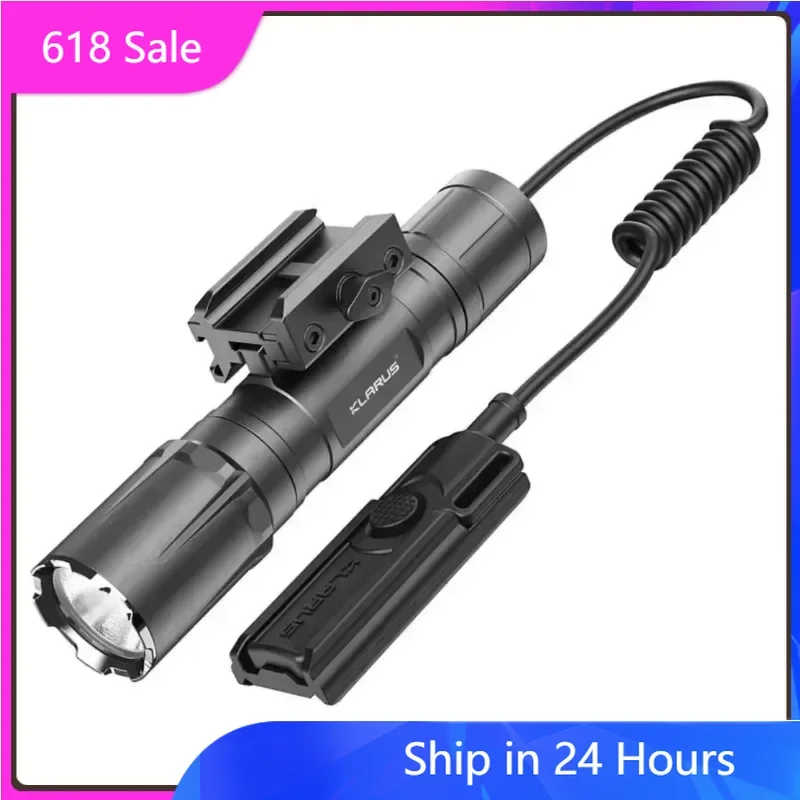 

Klarus GL4 Rechargeable Torch Lighter 3300LM Tactical Flashlight With Removable Slide Rail Mount And Remote Switch 18650 Battery