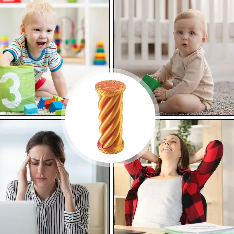 Spiral Fidget Toy 3D Printed Spiral Fidget Portable Cylinder Sensory Educational Toy for Kids Adults Christmas Birthday School