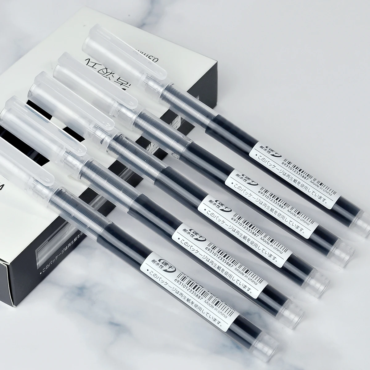 WQN-3/6/12 قطعة ذات سعة كبيرة قلم توقيع السائل المباشر 0.5 مللي متر بنك الاستثمار القومي الحبر الأسود قلم توقيع الأعمال لكتابة اللوازم المكتبية #6