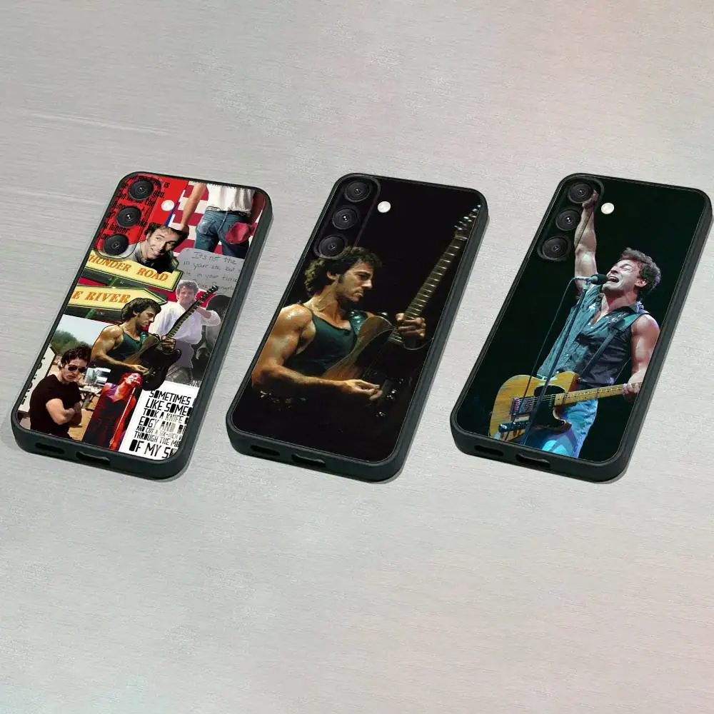 

B-Bruce S-Springsteen Phone Case For Samsung S25,S24,S23,S22,S21,S20,S10,Ultra,Plus,Lite,FE,Soft Silicone Black Cover