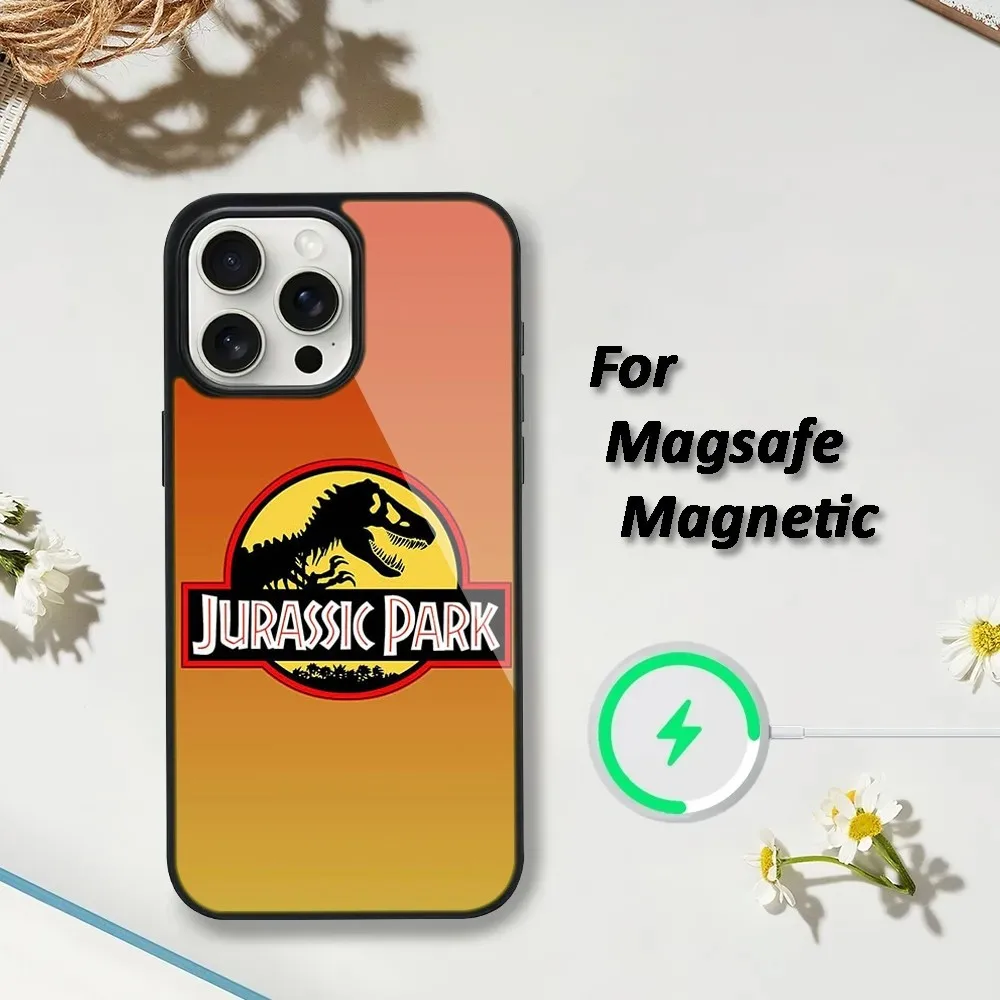 Dinosaur J-Jurassic Phone Case For iPhone 16,15,14,13,12,11,Plus,Pro,Max,Mini Magsafe Magnetic Wireless Charging