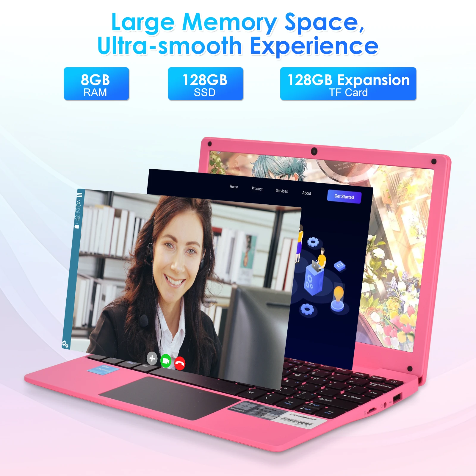 2025 Nuevo mini computadora portátil de 10,1 pulgadas, Intel Celeron N4020, 8 GB de RAM 128 GB SSD, computadora portátil ultraportátil Windows 11 para negocios estudiantes